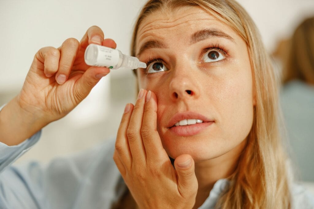 Applying Eye Drops for Eye Relief and Hydration to Improve Comfort and Clarity in Vision